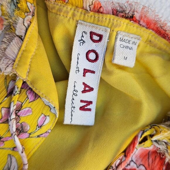 Anthropologie Dolan Silk Floral Yellow Ellory Sundress Size M - Picture 11 of 16